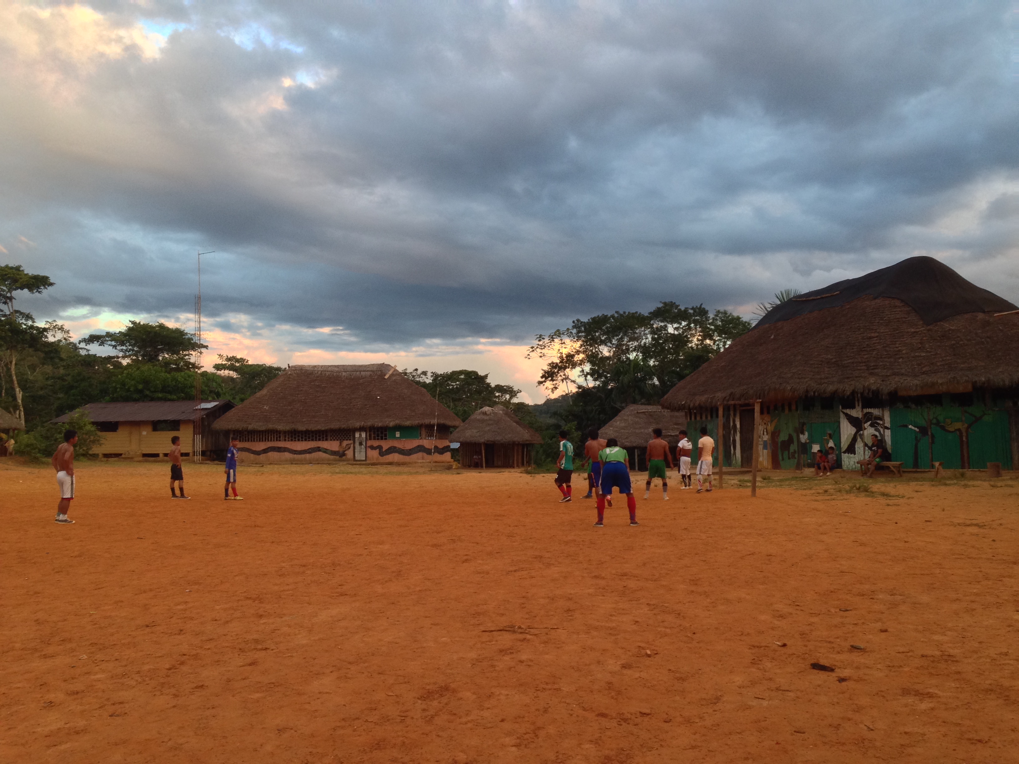 Playing soccer in Sarayaku