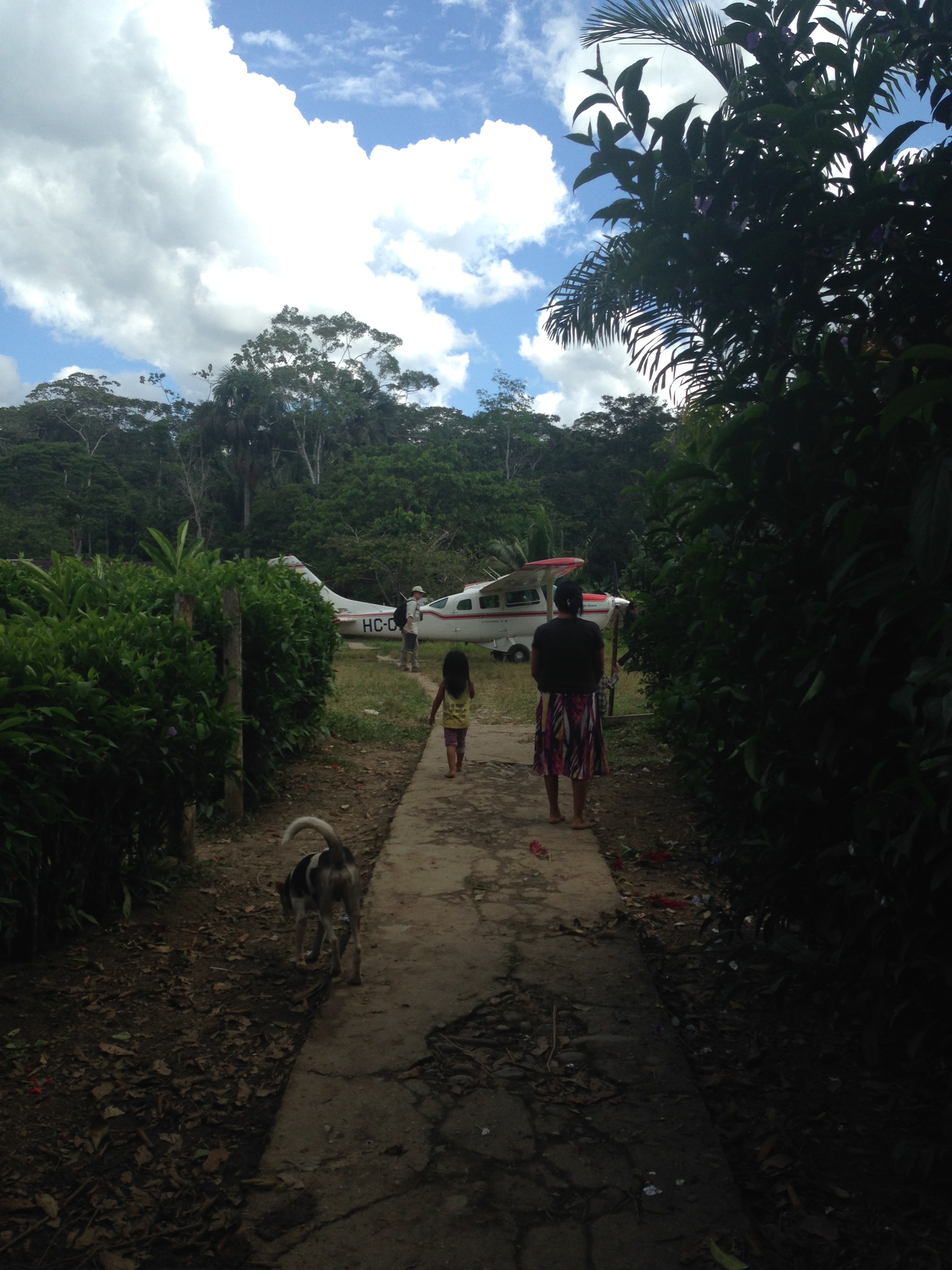 Approach to Sarayaku airstrip
