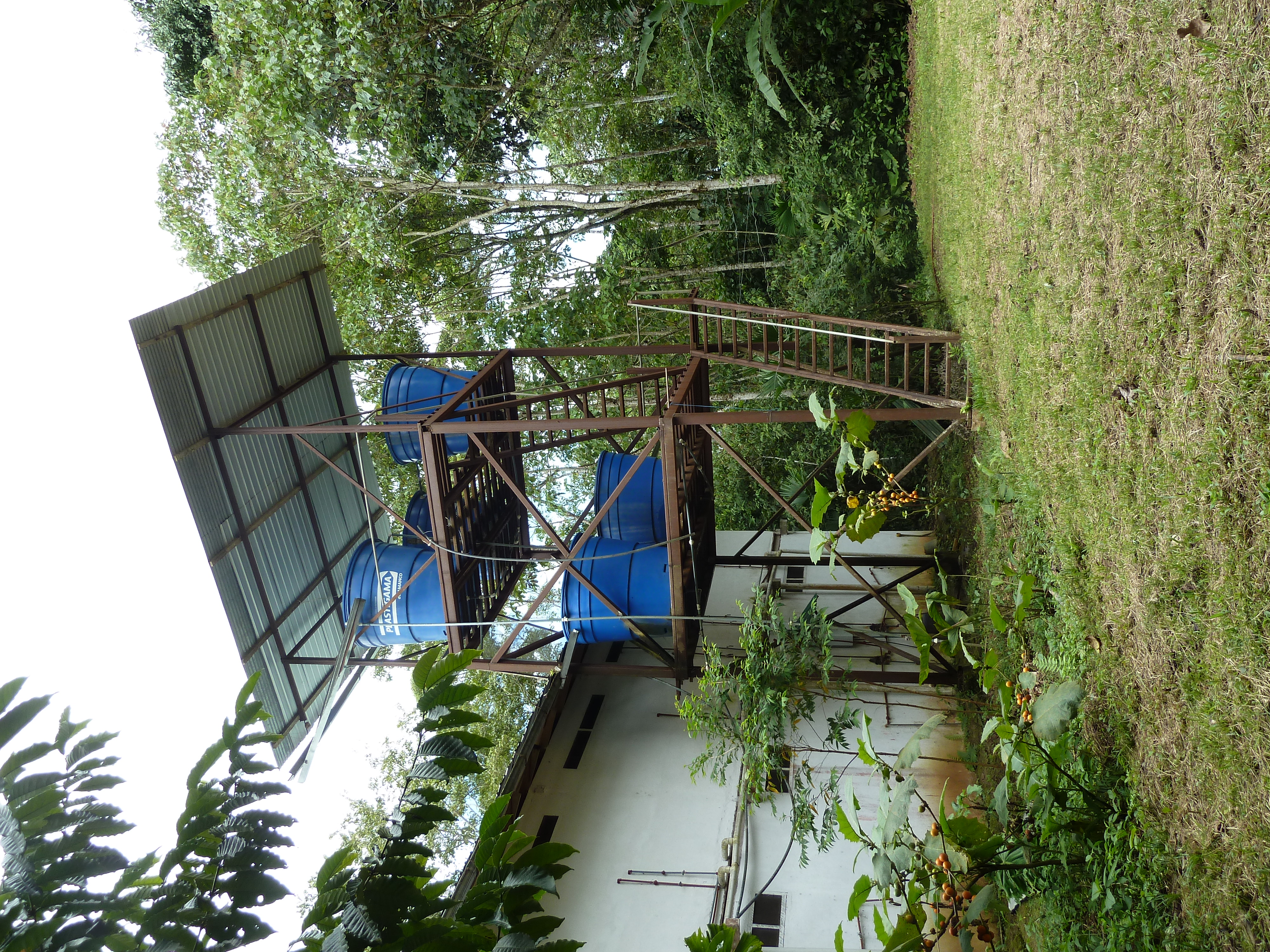 Water tanks behind dorms